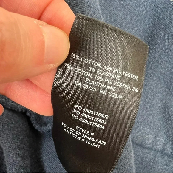 Aritzia Sunday Best Velour Zip Up Jacket Sweatshirt Hoodie Size M Blue - Picture 5 of 5